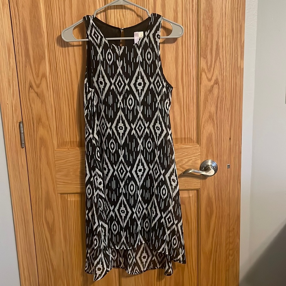 Women’s Aztec Hi-low shift midi dress